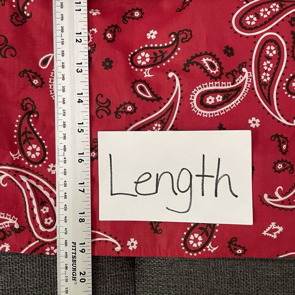 Vintage To The Max Bandana Tank Top Red White Paisley Y2K Western Streetwear USA - Picture 6 of 8